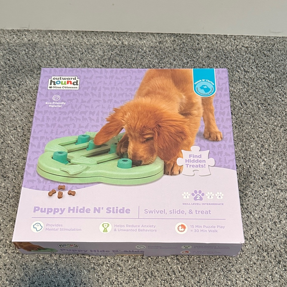 Outward Hound Green Puppy Hide N' Slide Toy
